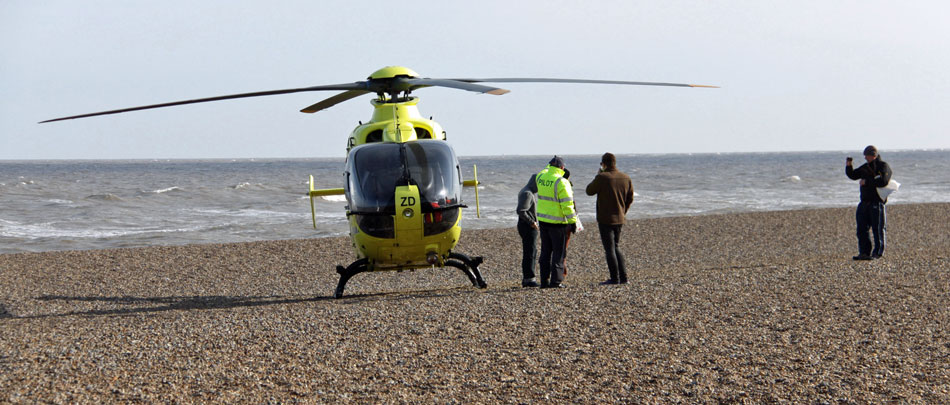 Aldeburgh Beach and Suffolk Air Ambulance