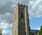 wonderful church tower in suffolk